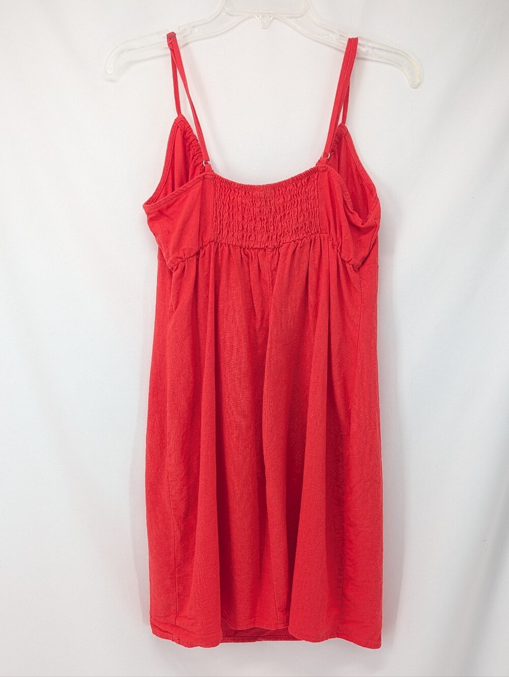 Wild Fable Linen Blend Red Strappy Babydoll Mini Dress Size Medium - Picture 4 of 7